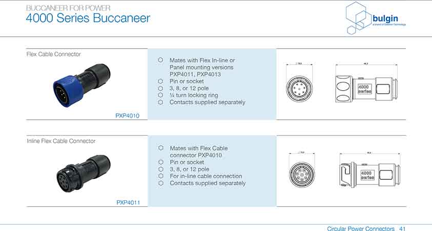 直插式线缆连接器PXP4011尺寸 直插式线缆连接器PXP4011尺寸