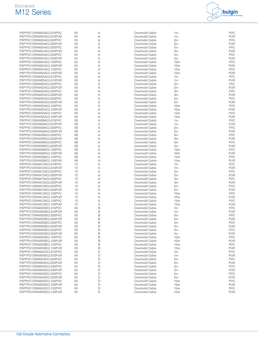 M12 弯头装配式公头连接器参数 M12 弯头装配式公头连接器参数