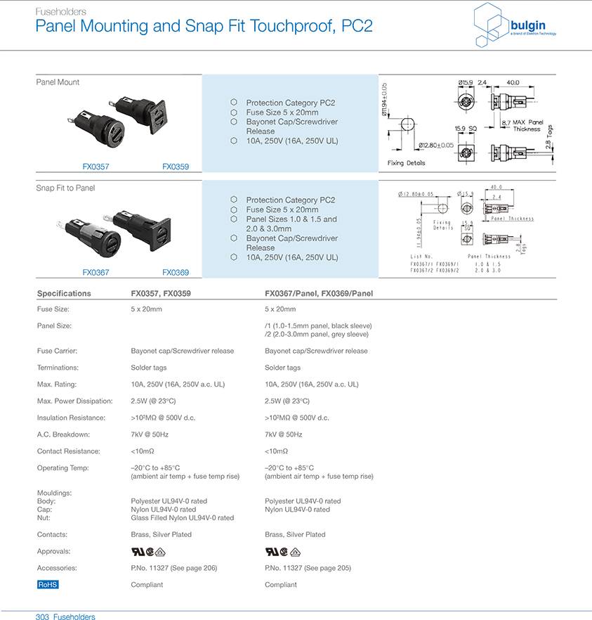 FX0357防触摸保险丝座选型 FX0357防触摸保险丝座选型