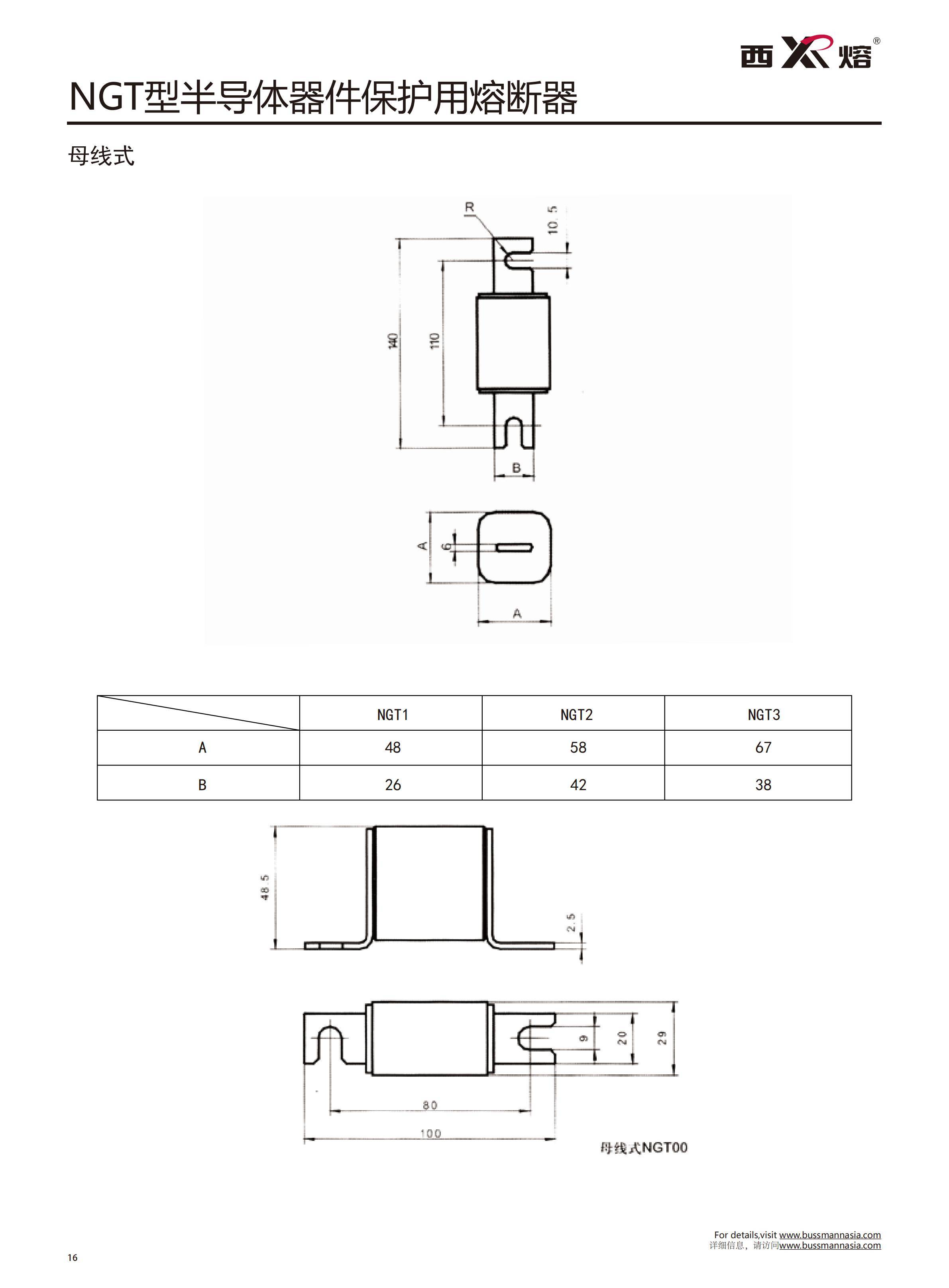 NGT-3 660V快速熔断器参数
